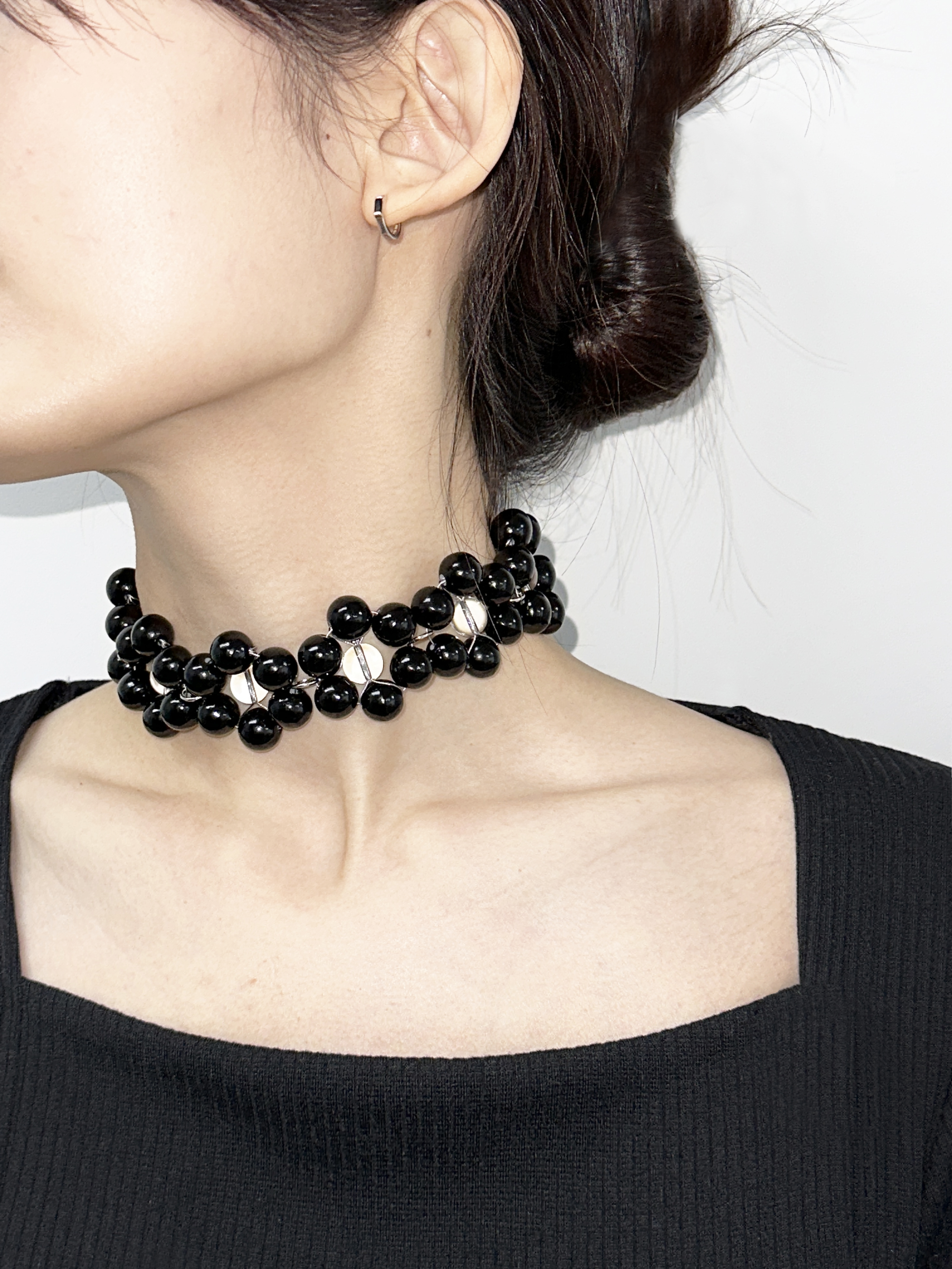 ★韓国★nari objet★Nareaf bold choker★2color 나리 오브제 | [OBJET] Nareaf bold choker | 찹스틱스